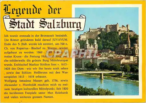 Moderne Karte Legende der Stadt Salzburg