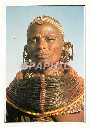 Moderne Karte Femme Samburu Kenya