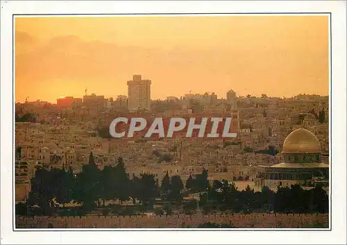 Cartes postales moderne Jerusalem La Ville Sainte et le Dome du Rocher Israel