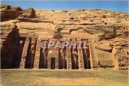 Moderne Karte Abu Simbel The Front of the Little Temple