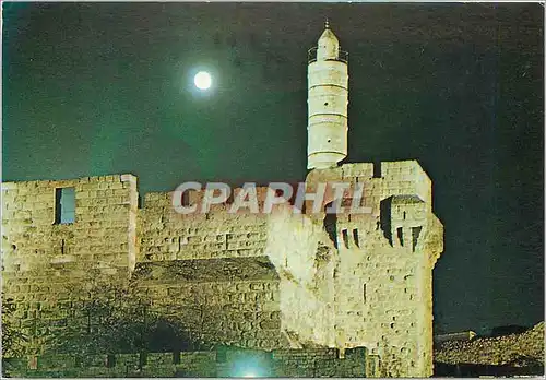 Cartes postales Jerusalem La Citadelle La Nuit