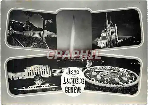 Cartes postales Jeux de Lumiere a Geneve