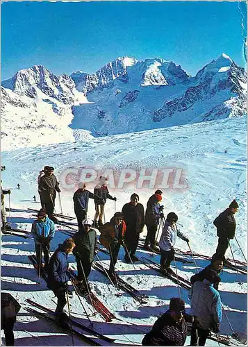 Ansichtskarte AK Blick von der Endstation der Corvatschbahn