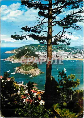 Cartes postales moderne San Sebastian Vue prise du Mont Igueldo