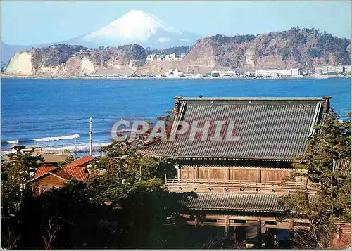 Moderne Karte Le Temple Komyoji pres du Bord de la Mer