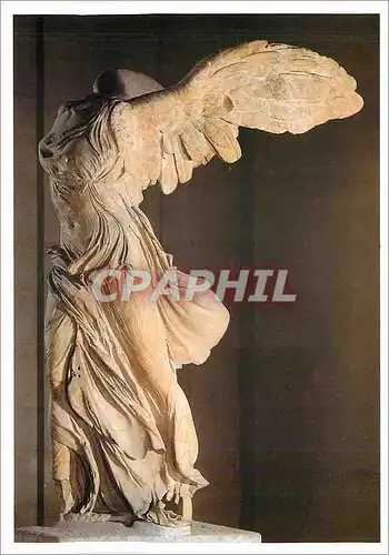 Moderne Karte Victoire de Samothrace Louvre Paris