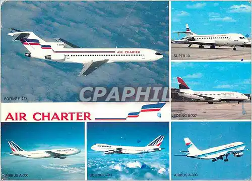 Cartes postales moderne Flotte utilisee par Air Charter filiale d'Air France et d'Air Inter Avion Aviation Airbus