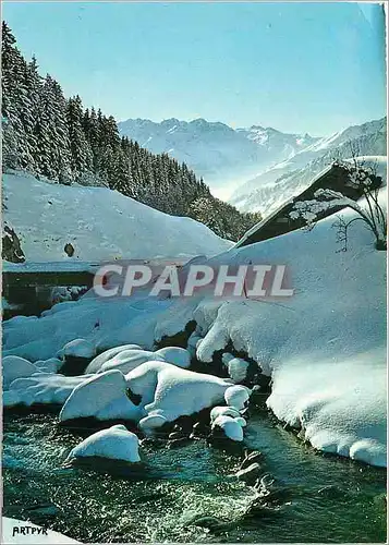 Cartes postales moderne Les Pyrenees sous La Neige Quand le soir descend