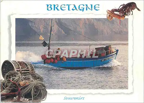 Cartes postales moderne Bretagne Souvenirs Bateau