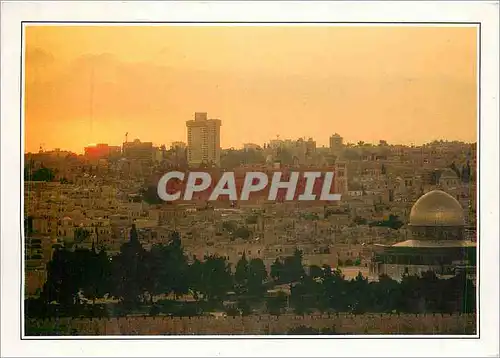 Moderne Karte Jerusalem La ville sainte et le Dome du Rocher