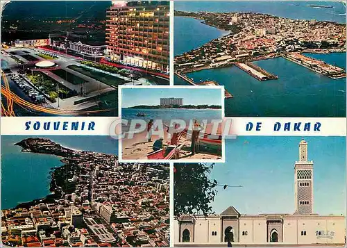 Cartes postales moderne Republique du Senegal Dakar la nuit Vue generale