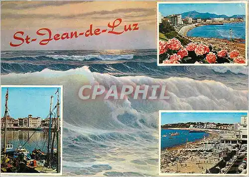 Cartes postales moderne St Jean de Luz Pyrenees Atlantiques Vue generale de la Grande Plage Le Casino et la Plage