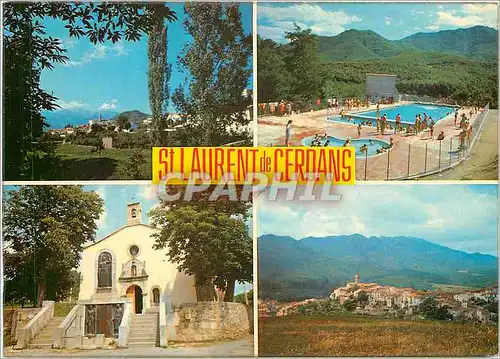 Cartes postales moderne Saint Laurent de Cerdans Vue Generale la Piscine ND de la Sort Le Village