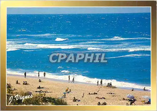 Moderne Karte Visage des Landes Plages de la Cote Aquitaine