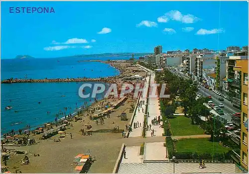 Moderne Karte Estepona Costa del Sol Promenade Maritime et Plage