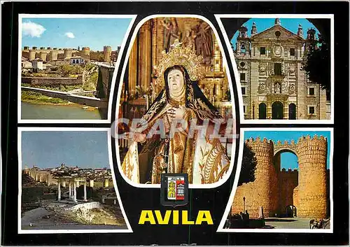 Cartes postales moderne Avila Vista parcial Nocturna Puerta de San Vicente