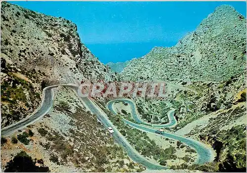 Cartes postales moderne La Calobra Mallorca Detail de la route