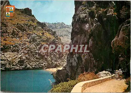 Cartes postales moderne Mallorca Torrente de Pareis Plage et chemin