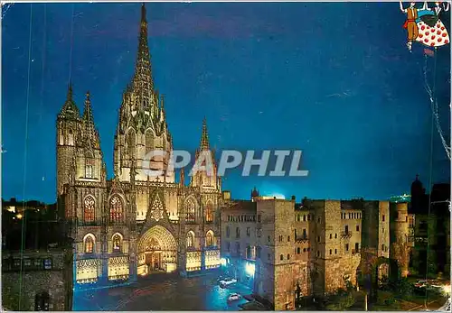 Cartes postales moderne Barcelona Cathedral et murailles romaines