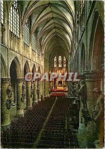 Cartes postales moderne Bruxelles Brussel Cathedrale St Michel Nef Central et Choer