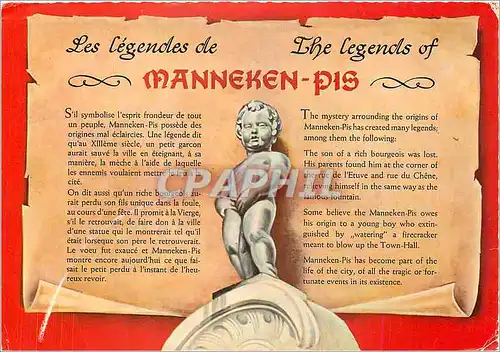Cartes postales moderne Les Legendes de Manneken Pis
