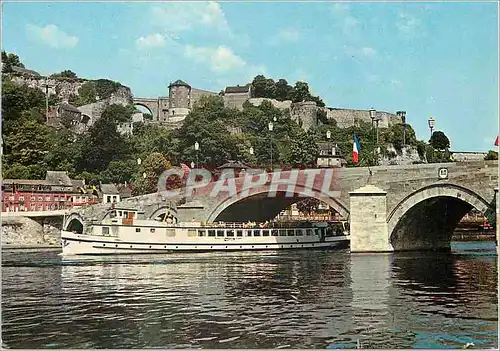 Moderne Karte Namur Pont de Jambes et Citadelle