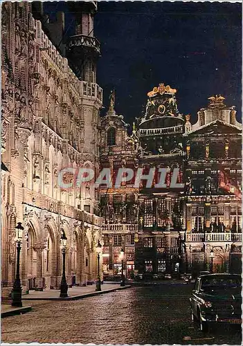 Moderne Karte Bruxelles Un coin de la Grand Place la nuit