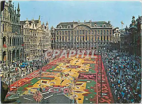 Moderne Karte Bruxelles Grand Place tapis de fleurs