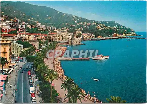 Cartes postales moderne Golfo Tigullio Rapallo Vue de la Promenade le long de la mer