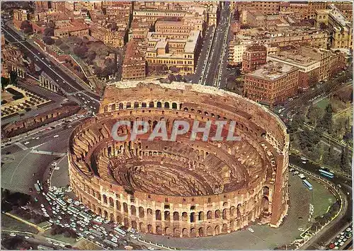 Moderne Karte Roma Le Colisee Vue aerienne