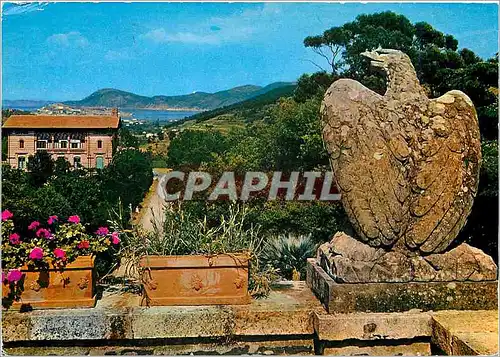 Moderne Karte Isola d'Elba Portoferraio vue de la Villa Napoleonique de S Martin Aigle