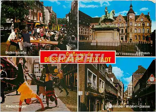 Moderne Karte Grusse aus der Dusseldorfer Altstadt