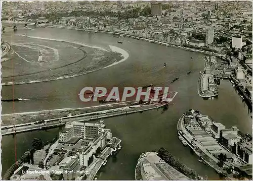 Moderne Karte Luftaufnahme Dusseldorf Hafen