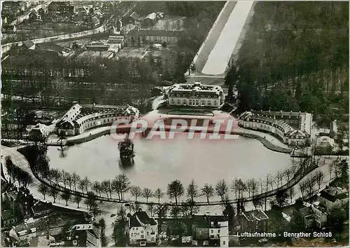 Moderne Karte Luftaufnahme Benrather Schloss