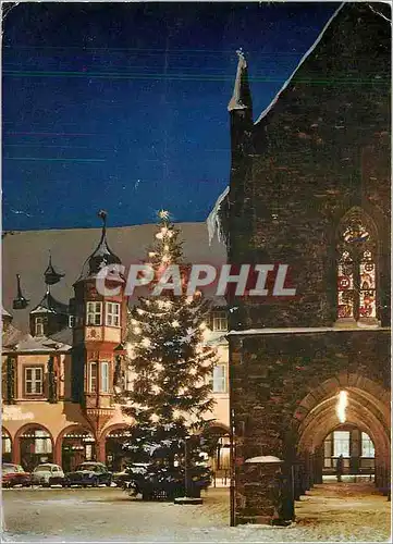 Cartes postales moderne Goslar Rathaus mit Weihnachtsbaum