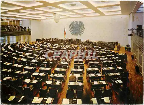 Moderne Karte Bonn am Rhein Plenarsaal im Bundeshaus