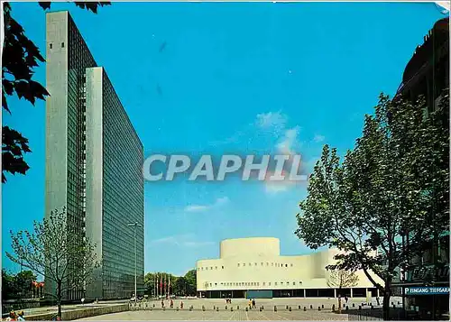 Cartes postales moderne Dusseldorf Schauspielhaus mit Tyssen Hochhaus