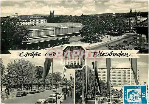 Cartes postales moderne Wiesbaden Rhein Main Halle Kurhaus Wilhelmstrasse