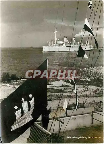 Cartes postales moderne Schiffsbegrubung in Schulau Bateau