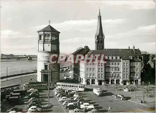 Cartes postales moderne Dusseldorf Burgplatz mit Schloss und Lambertuskirche