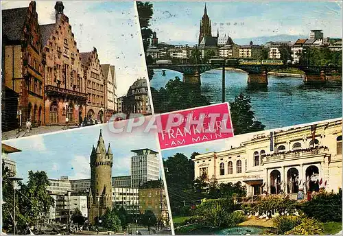 Cartes postales moderne Frankfurt Main Romer Mainufer
