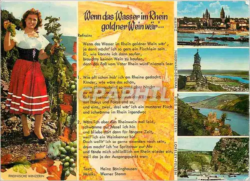 Cartes postales moderne Rheinische Winzerin