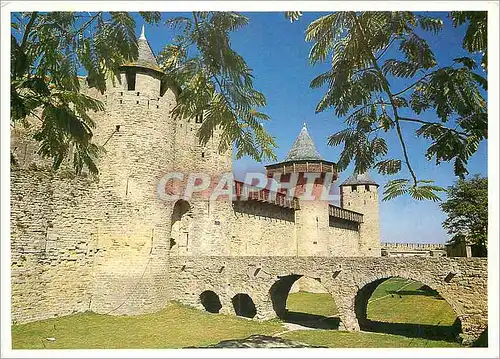 Moderne Karte Pays Cathare Cite de Carcassonne Porte Narbonnaise