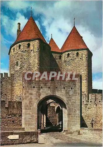 Cartes postales moderne Cite de Carcassonne Aude Les Tours et la porte Narbonnaise