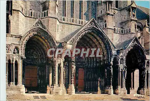 Cartes postales moderne Chartres E et L La Cathedrale Portail Nord