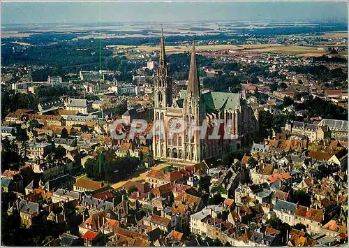 Cartes postales moderne Chartres Eure et Loir Vue generale et la Cathedrale