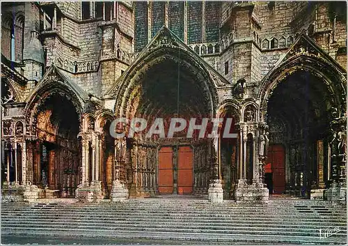 Cartes postales moderne Les Merveilles de Chartres Eure et Loir Les portails du Croisillon nord de la Cathedrale