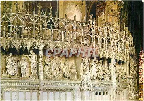Cartes postales moderne Les Merveilles de Chartres Eure et Loir Le Tour du choeur de la Cathedrale de gauche a droite