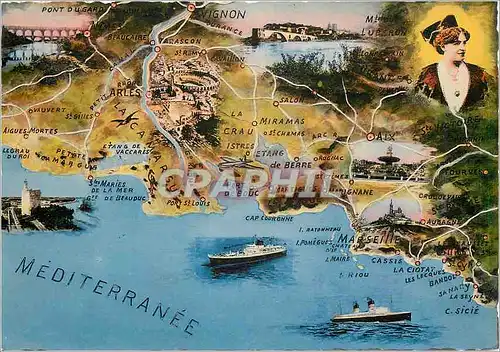 Cartes postales moderne Mediterranee Bateaux Paquebots