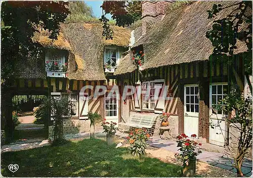 Moderne Karte Chaumiere Normande Houlgate la maison des pecheurs